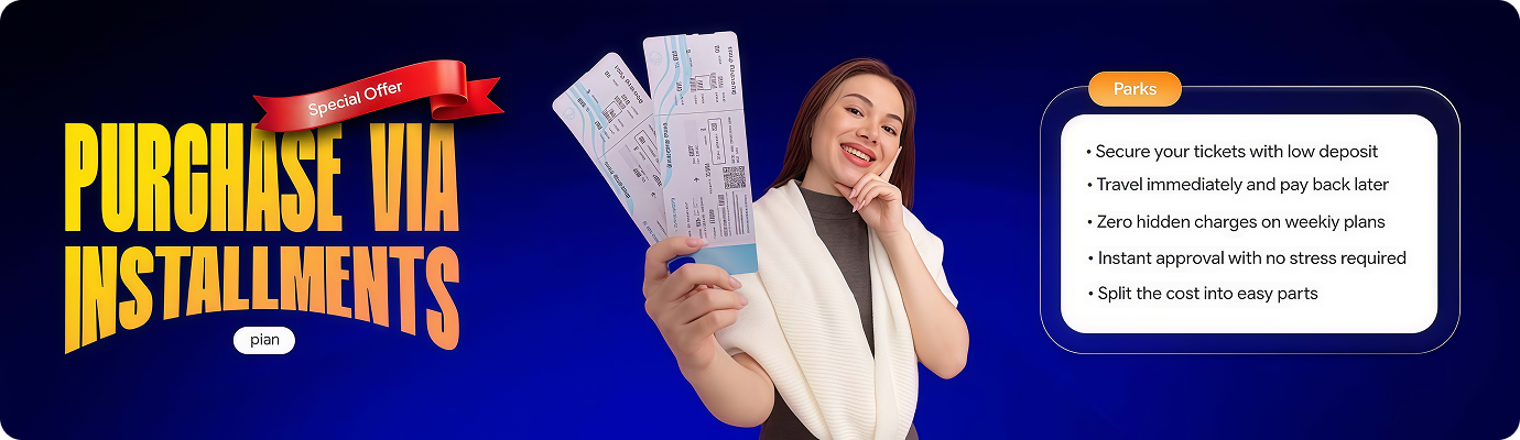 Purchase visa installments special offer with travel payment perks